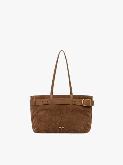 Maven Suede Carryall Tote Bag
