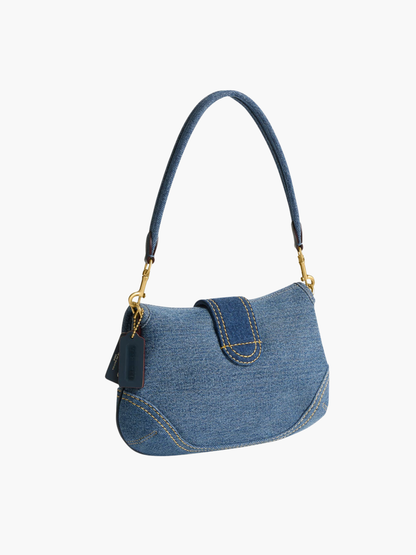 Azure Denim Shoulder Bag