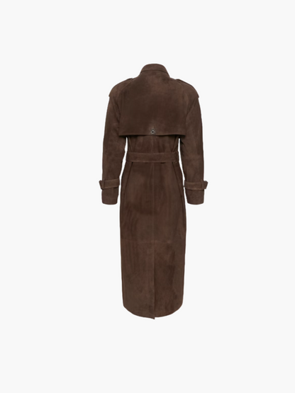 Velvet Muse Suede Trench Coat